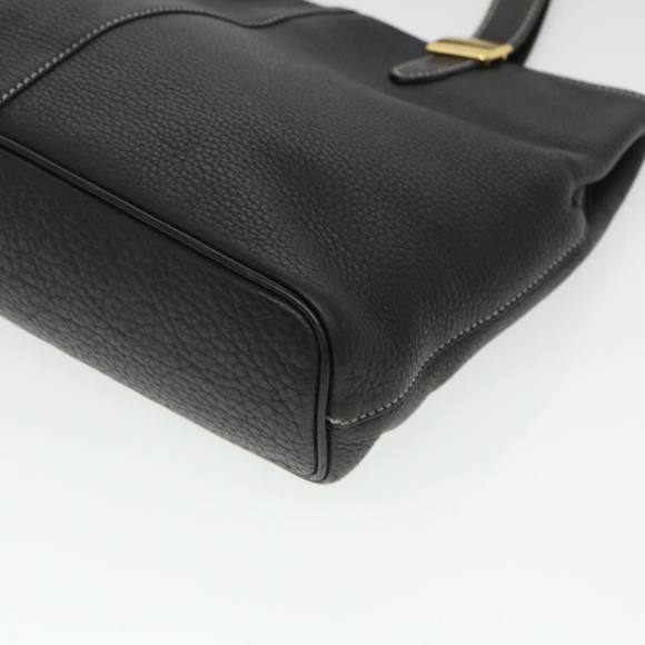 Burberrys Hand Bag Leather Black Auth bs4427 - Picture 9 of 16